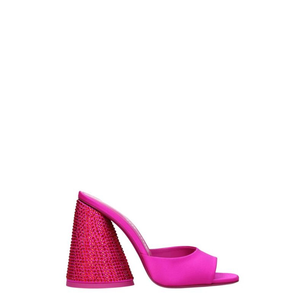 The Attico Pink Satin Platform Women's Sandals
